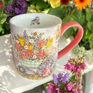 Lang 14oz Large Mug Ceramic Coffee Susan Winget Collectible Pink New Without Tag